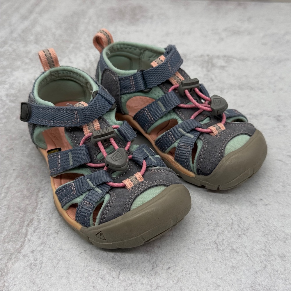 Keen Toddlers' Seacamp II CNX Size 9 Toddler Sandal and Water Shoe Blue Pink